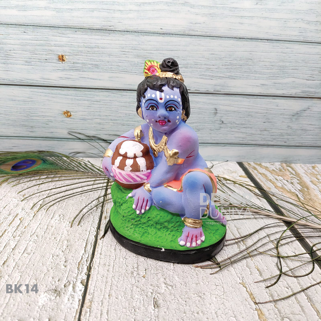 Sitting Butter Krishna 5" - BK14-PR