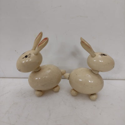 Wooden Toy - Rabbit - Size - Height - 4 inches x Width - 3 inches - Pair of 2 Nos