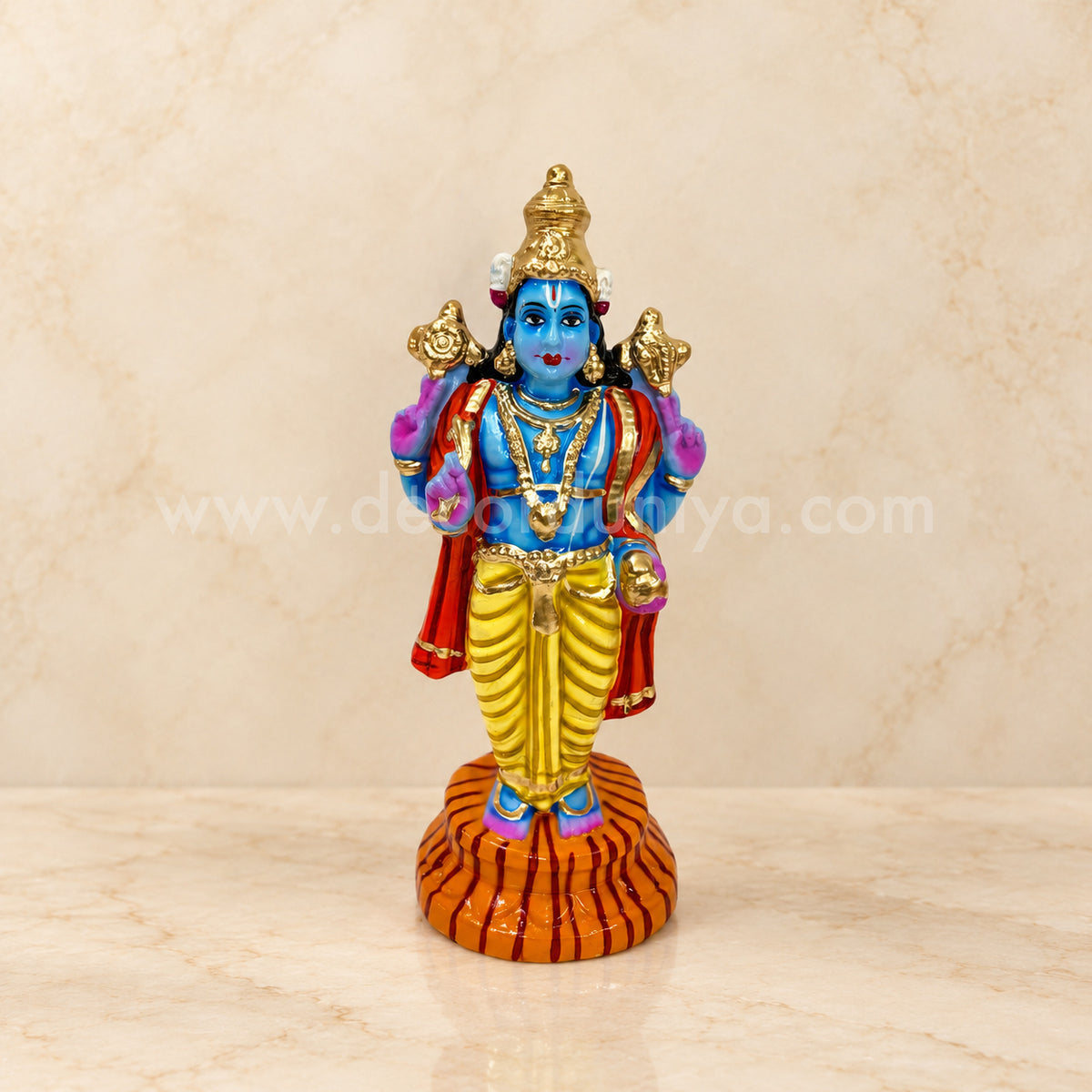 Lord Dhanvantari Clay Golu Doll | God of Ayurveda Navaratri Golu Bommai & Pooja Décor – TKS09