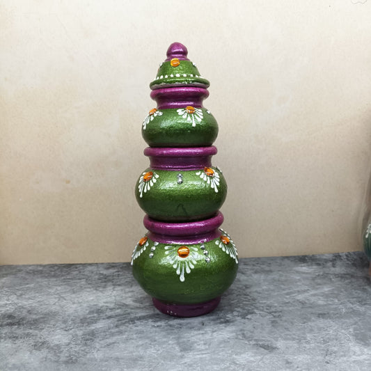 Handmade Clay Akshaya Kubera Pot | Kubera Pot Brings Prosperity, Good Luck, Financial Gains - KP13