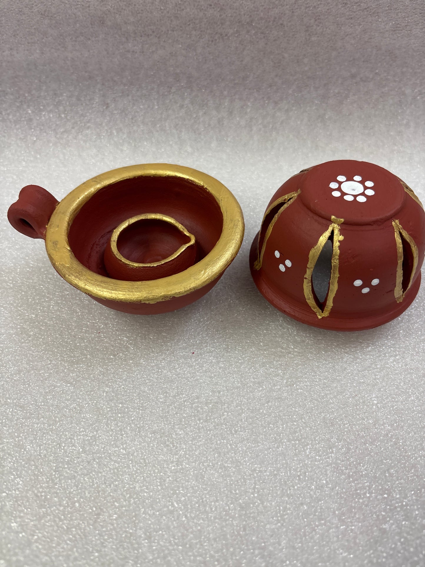 Clay Anaya vilakku - Agal Vilakku with Lid - Diya - ANL1