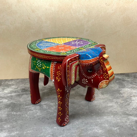 Handcrafted Wooden Elephant Stand - ES1