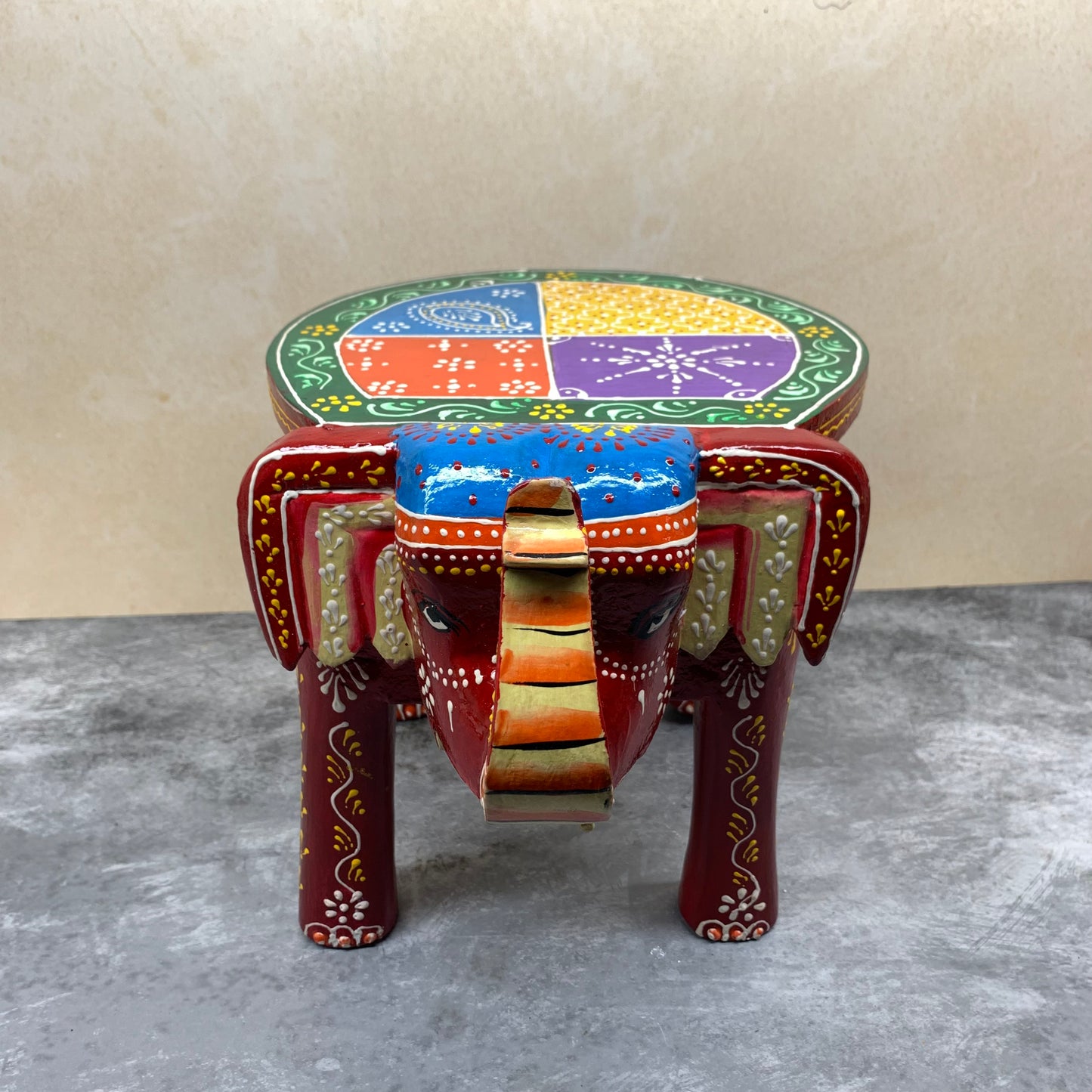 Handcrafted Wooden Elephant Stand - ES1