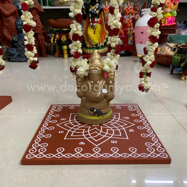 Backdrop Flower Stand for Pooja with Green Thoranam - BFS01