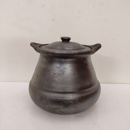 Fine Finish Rice Pot with Lid Black Mud Pot - BMRP0016