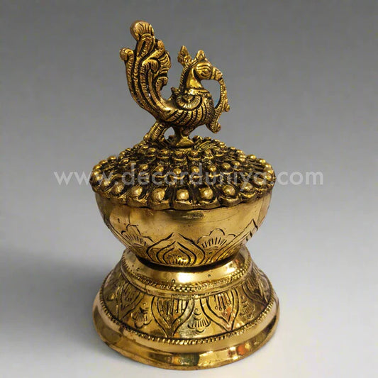 Brass Annam Sambarani Holder Antique Finish - BSH1-c