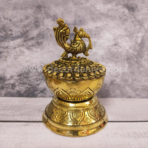 Brass Annam Sambarani Holder Antique Finish - BSH1-c