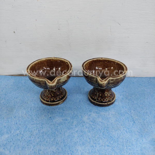Ceramic Agal Vilakku with Paadam- Diya - CA12