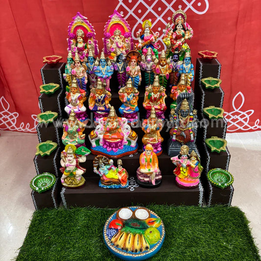 5 Step Clay Idols Golu - Entire Set - CG101