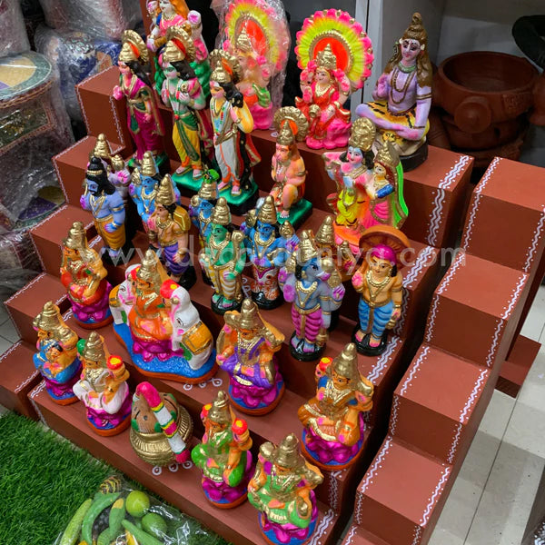 5 Step Clay Idols Golu - Entire Set - CG3