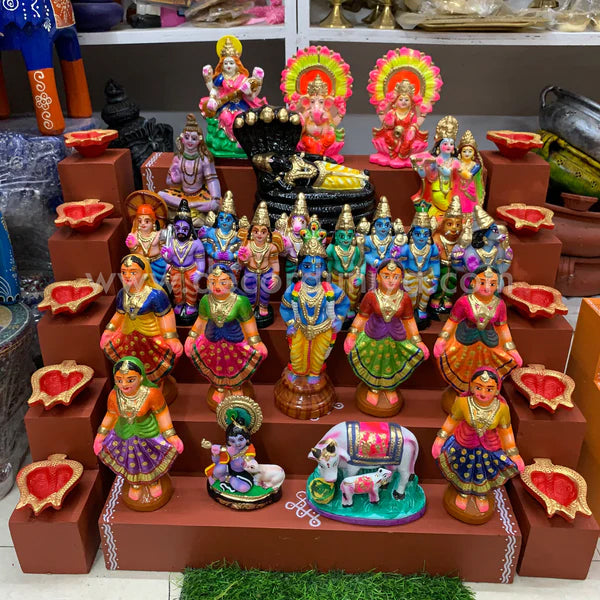 5 Step Clay Idols Golu - Entire Set - CG4