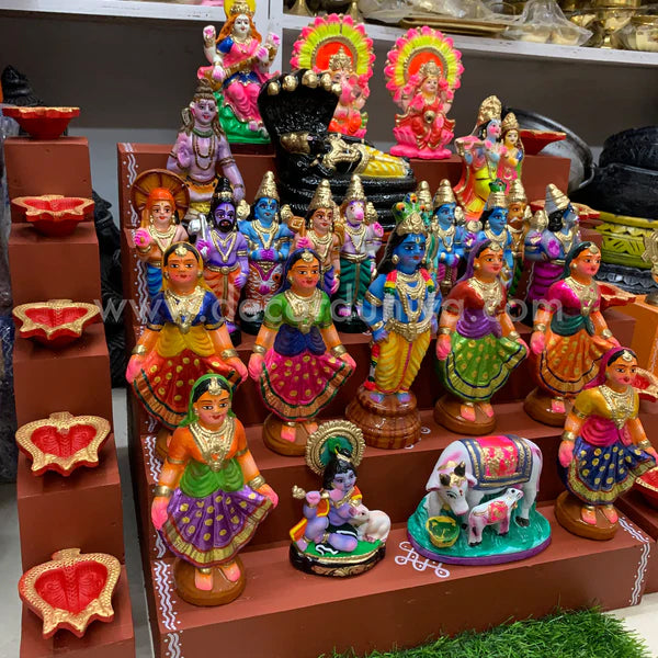5 Step Clay Idols Golu - Entire Set - CG4