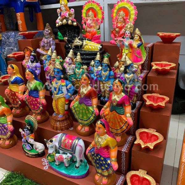5 Step Clay Idols Golu - Entire Set - CG4