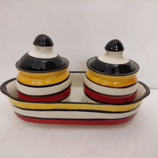 Ceramic Jar Set, Pickle Jar - Set of 2 Pieces - CJS0001