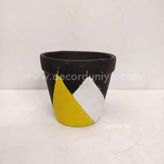 Handpainted Clay Pots Pair - Table Decors - CP2