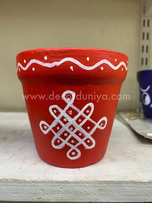 Handpainted Clay Pots - Table Decors - CP29