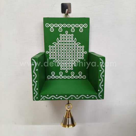 Closed Wooden Kolam Wall Shelf, Vilakku Madam - CVM1