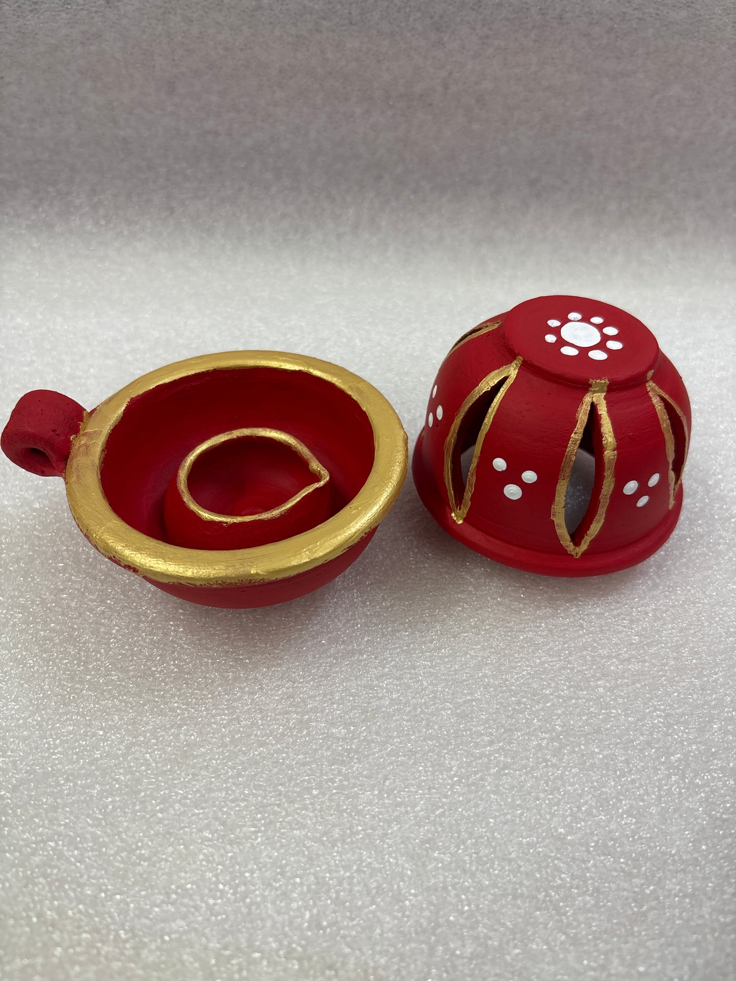 Clay Anaya vilakku - Agal Vilakku with Lid - Diya - ANL1