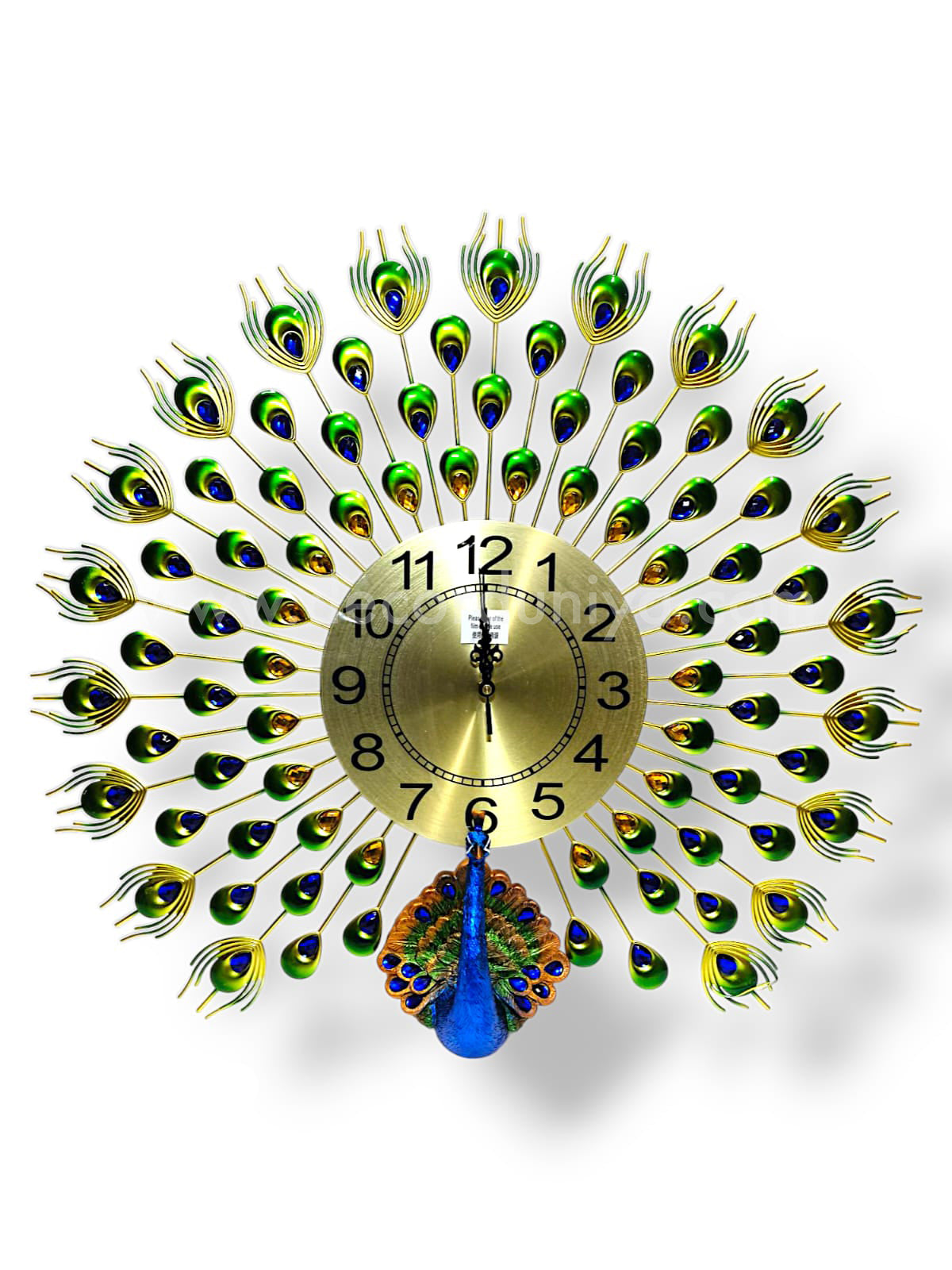 Peacock Metal Art Clock - GNPMA8