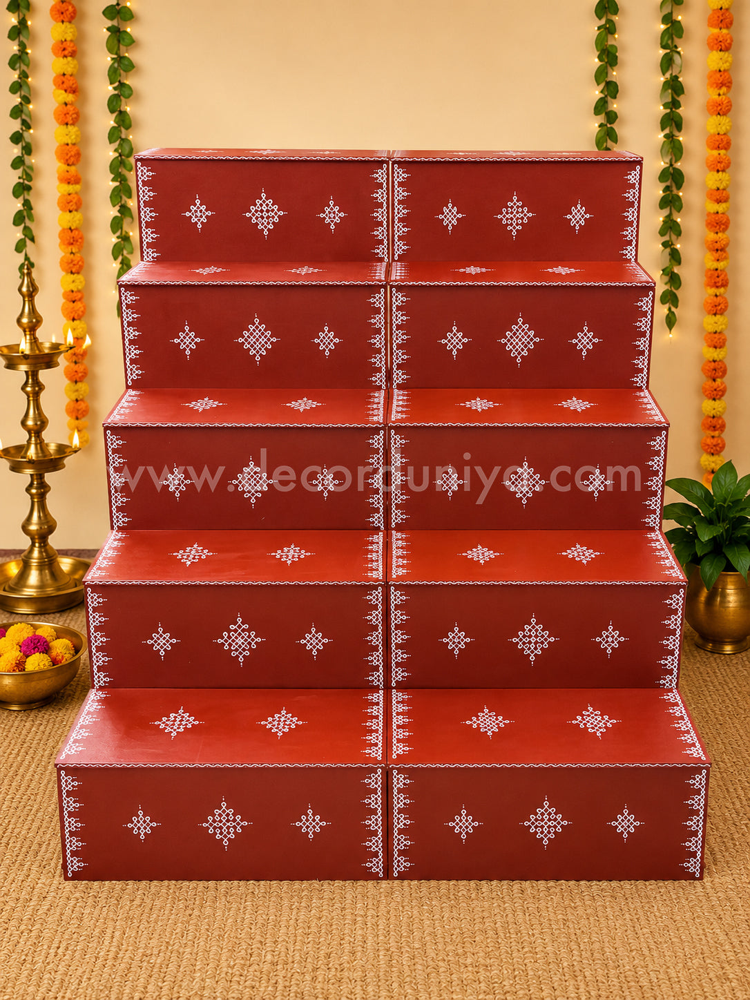 Dismantable 5 step Golu Padi | 60 inches Width - DGP23