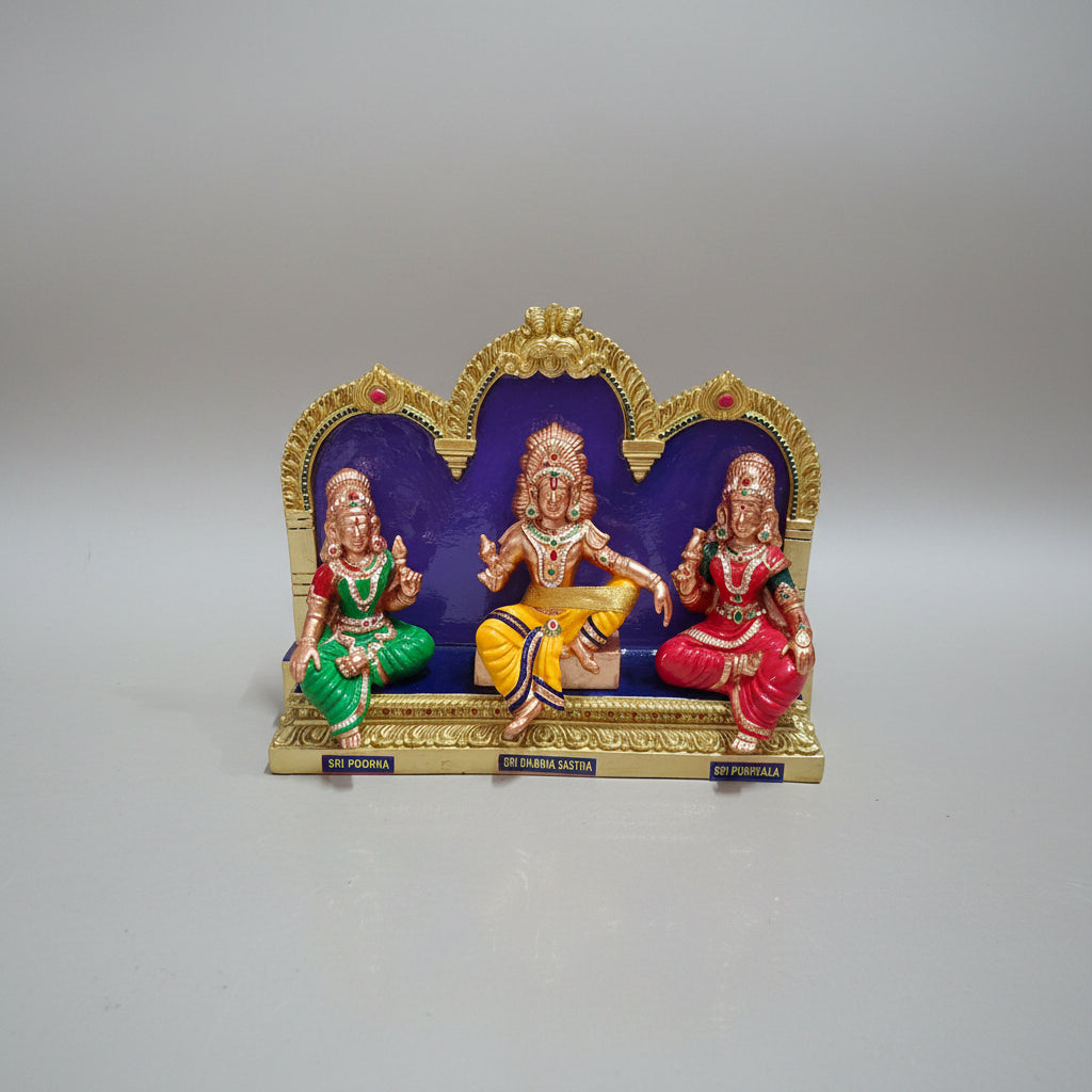 Poornakala Pushpakala Ayyanar | Fibre Golu Bommai | Decor Duniya Golu Dolls | Navaratri Golu Bommai - DN109