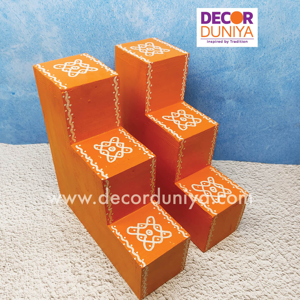 3 Step Diya Stand - Vilakku Padi - DS08