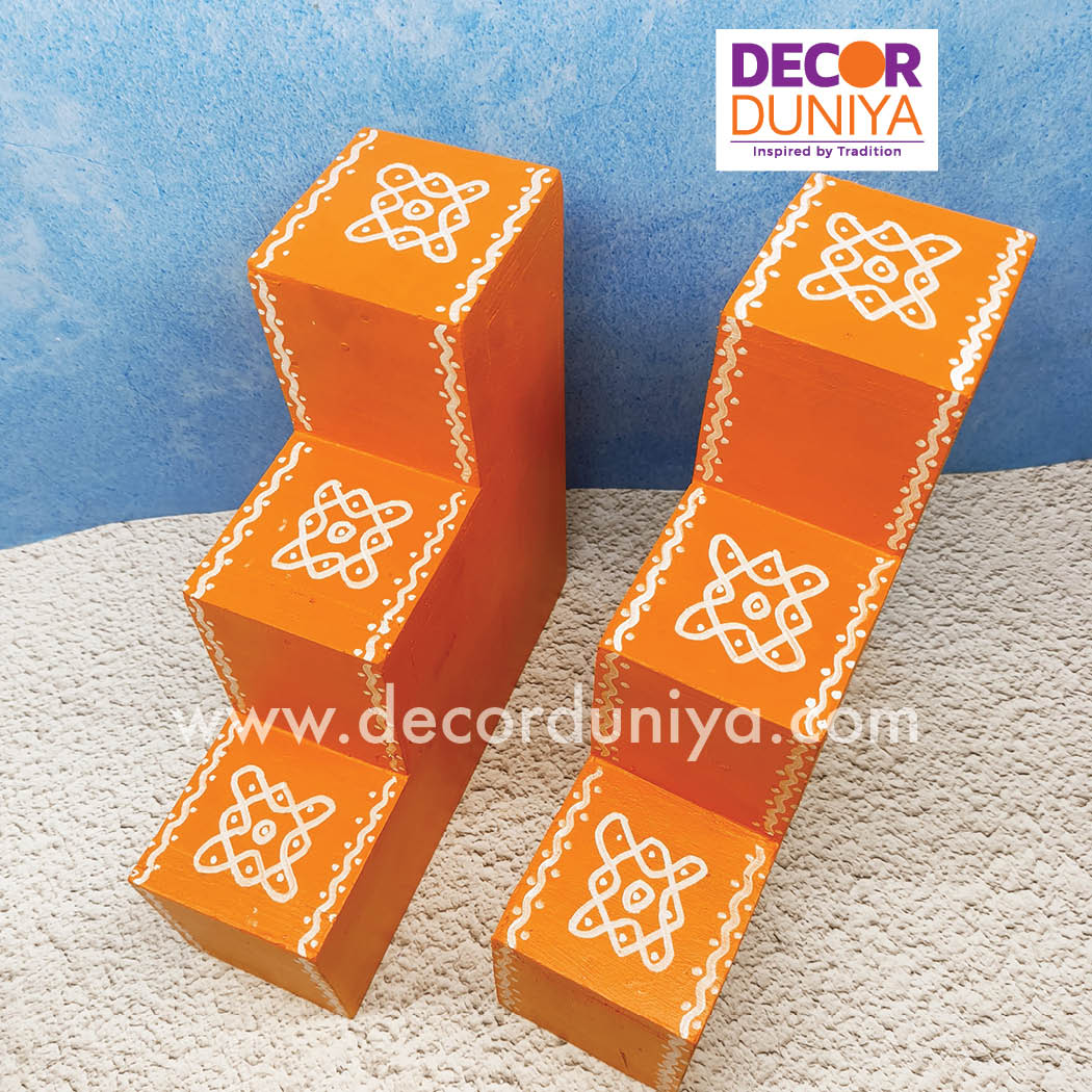 3 Step Diya Stand - Vilakku Padi - DS08