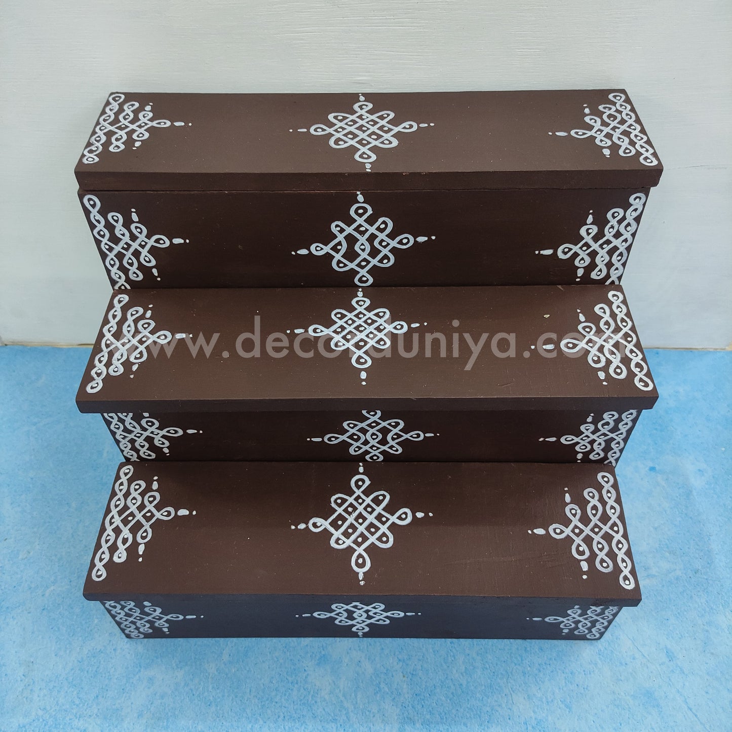 Dismantable 3 step Golu Padi | 12 inches Width - DGP1