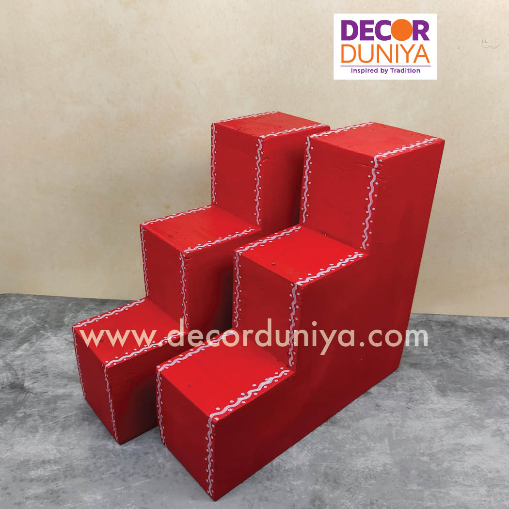 3 Step Diya Stand - Vilakku Padi - DS11