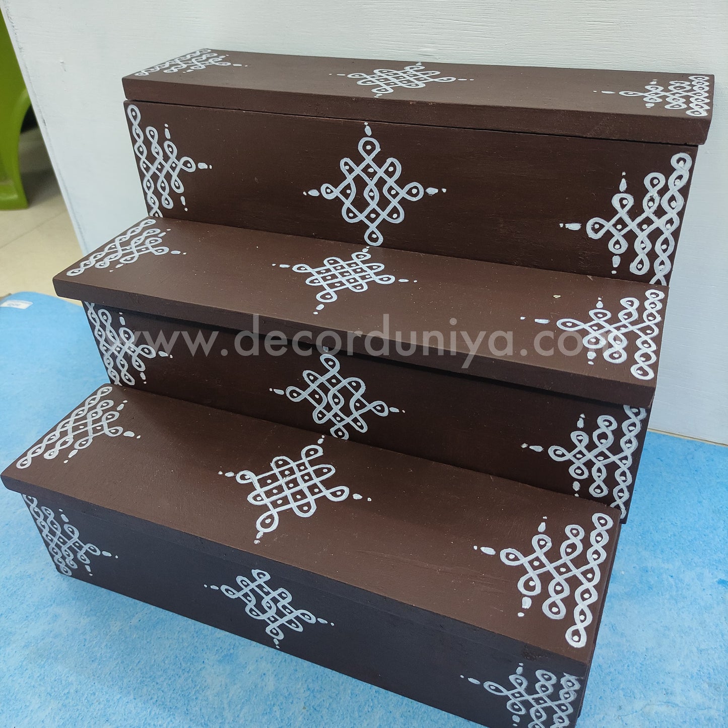 Dismantable 3 step Golu Padi | 12 inches Width - DGP1