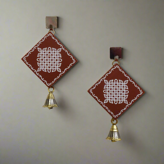 Kolam Hanging with Brass Bell - KW01