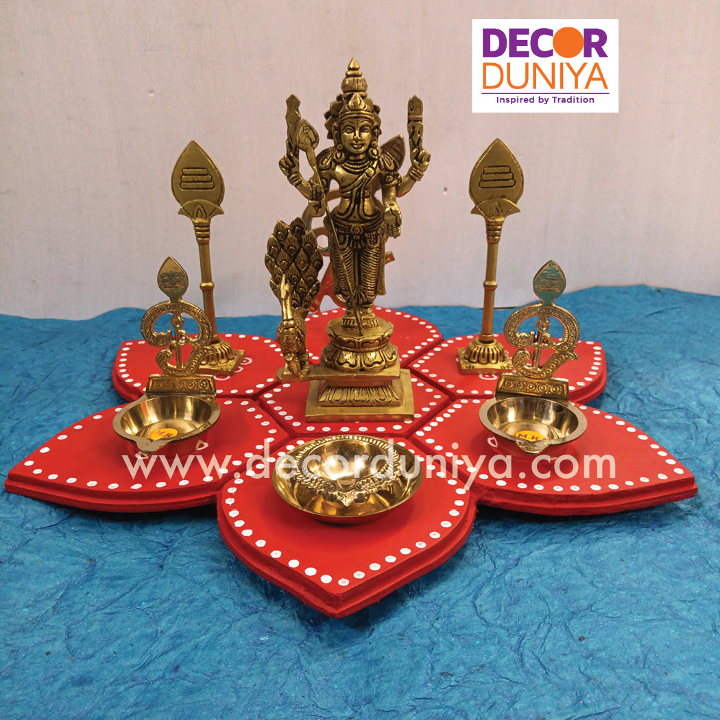 Om Saravana Bhava Manai - with Brass Murugar set - OSBF6