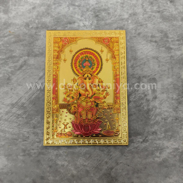 Fridge Magnet - Mettalic Gold Finish - Kan Thirusti Ganapathy - FM1