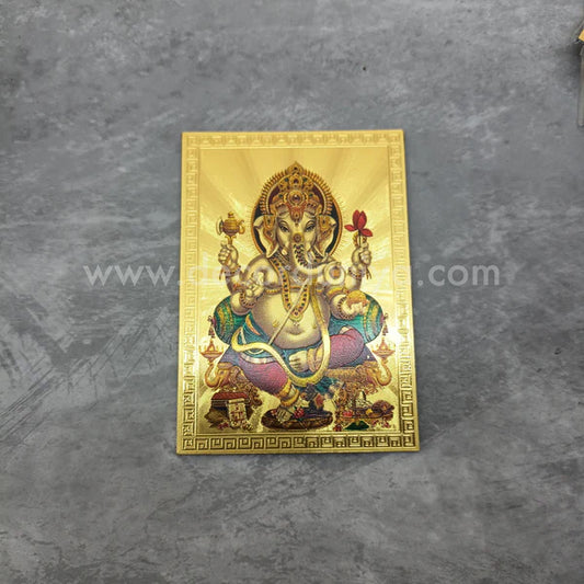 Fridge Magnet - Mettalic Gold Finish - Ganesha - FM2