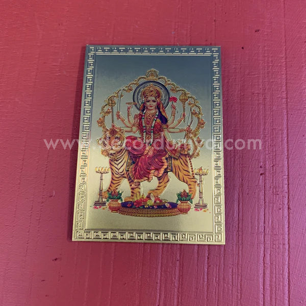 Fridge Magnet - Metalic Gold Finish - Durga Devi - FM205-PR