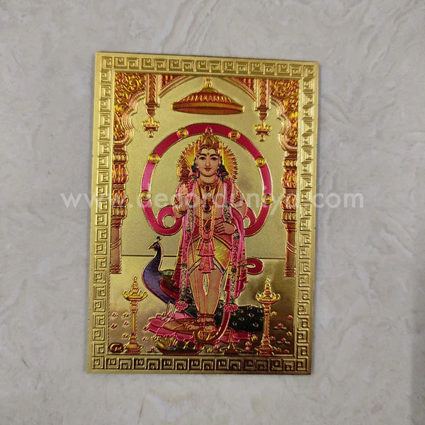 Fridge Magnet - Mettalic Gold Finish - Om Muruga - FM4