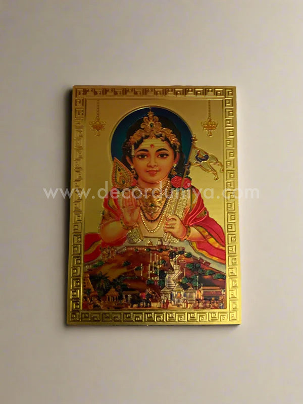 Fridge Magnet - Mettalic Gold Finish - Murugar - FM6