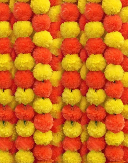 Yellow and orange flower thoranam - YOT01 - 1 string -c