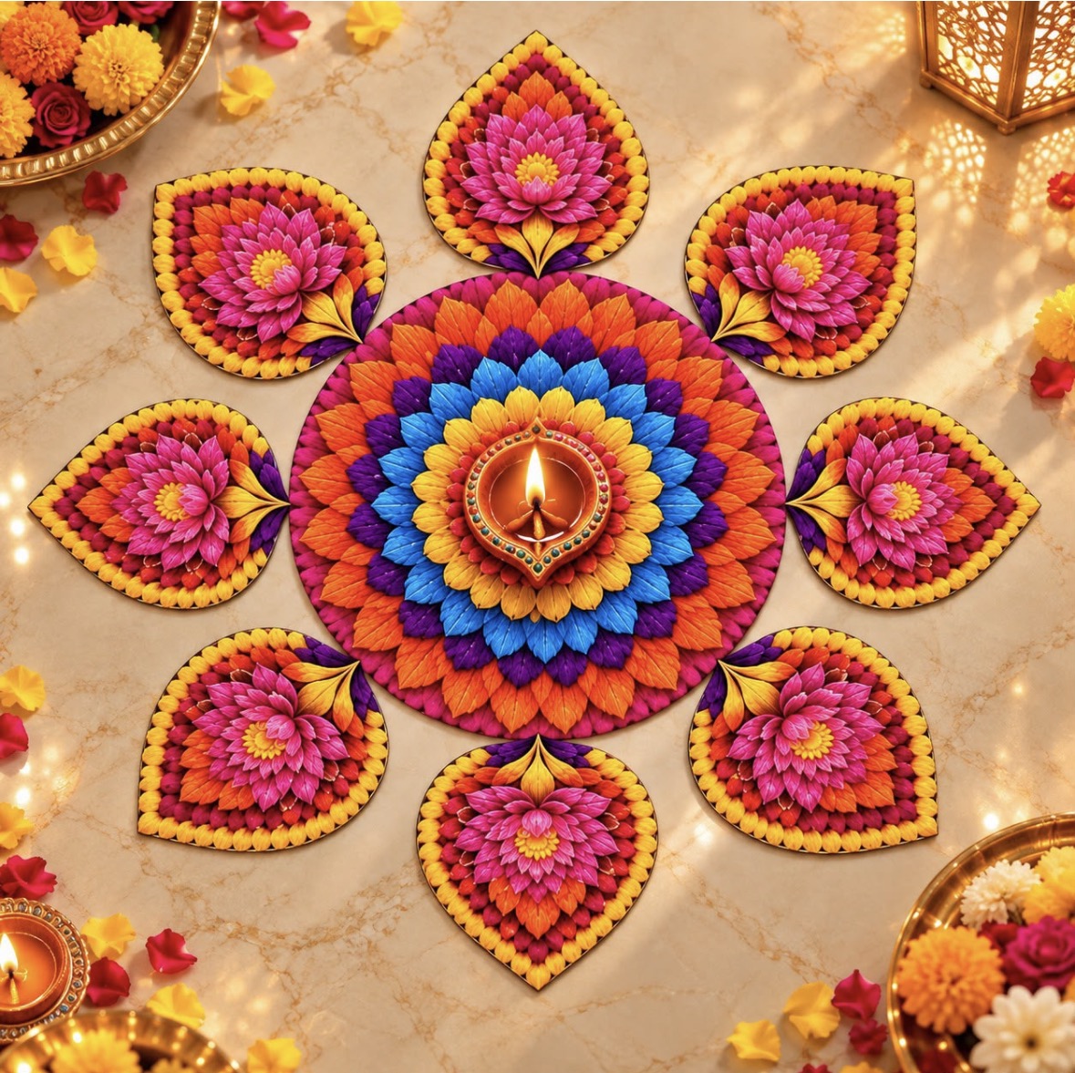 Rangoli MDF Cutout 10 inches | –DR1