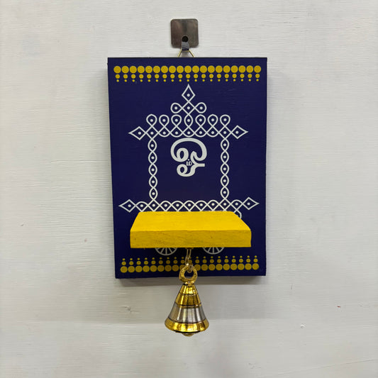 Wooden Kolam Wall Shelf, Vilakku Madam - VMN8