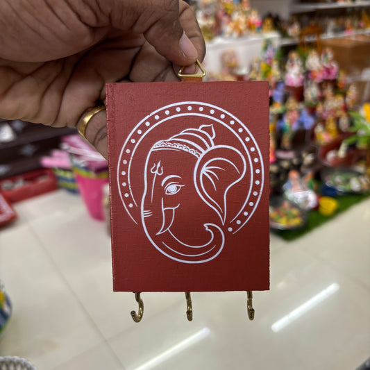Ganesha Wooden Key Holder - KH2