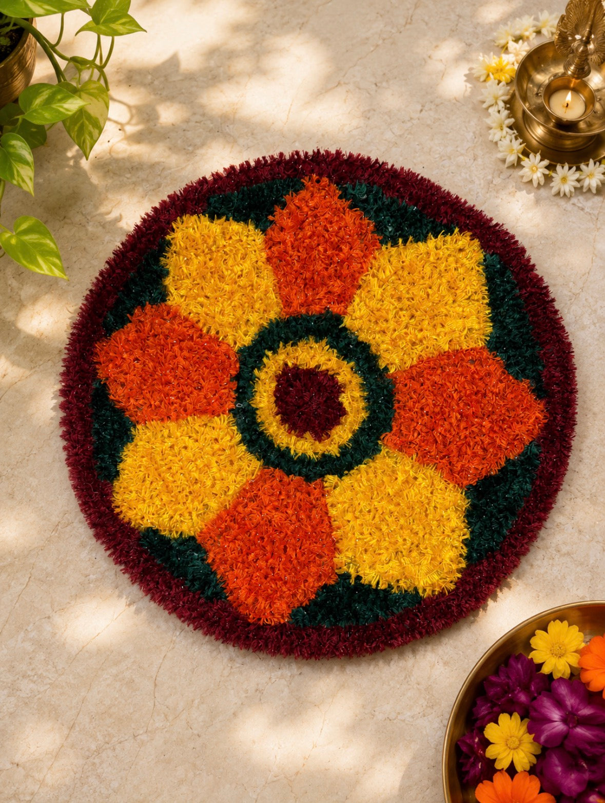 3D Rangoli Mat - Size - 14 inches - ANN3