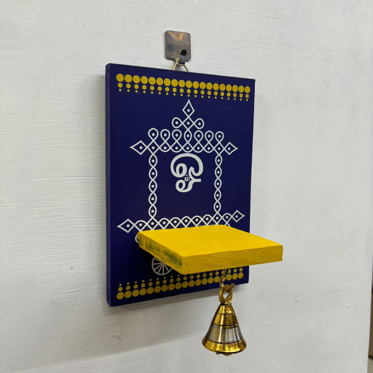 Wooden Kolam Wall Shelf, Vilakku Madam - VMN8
