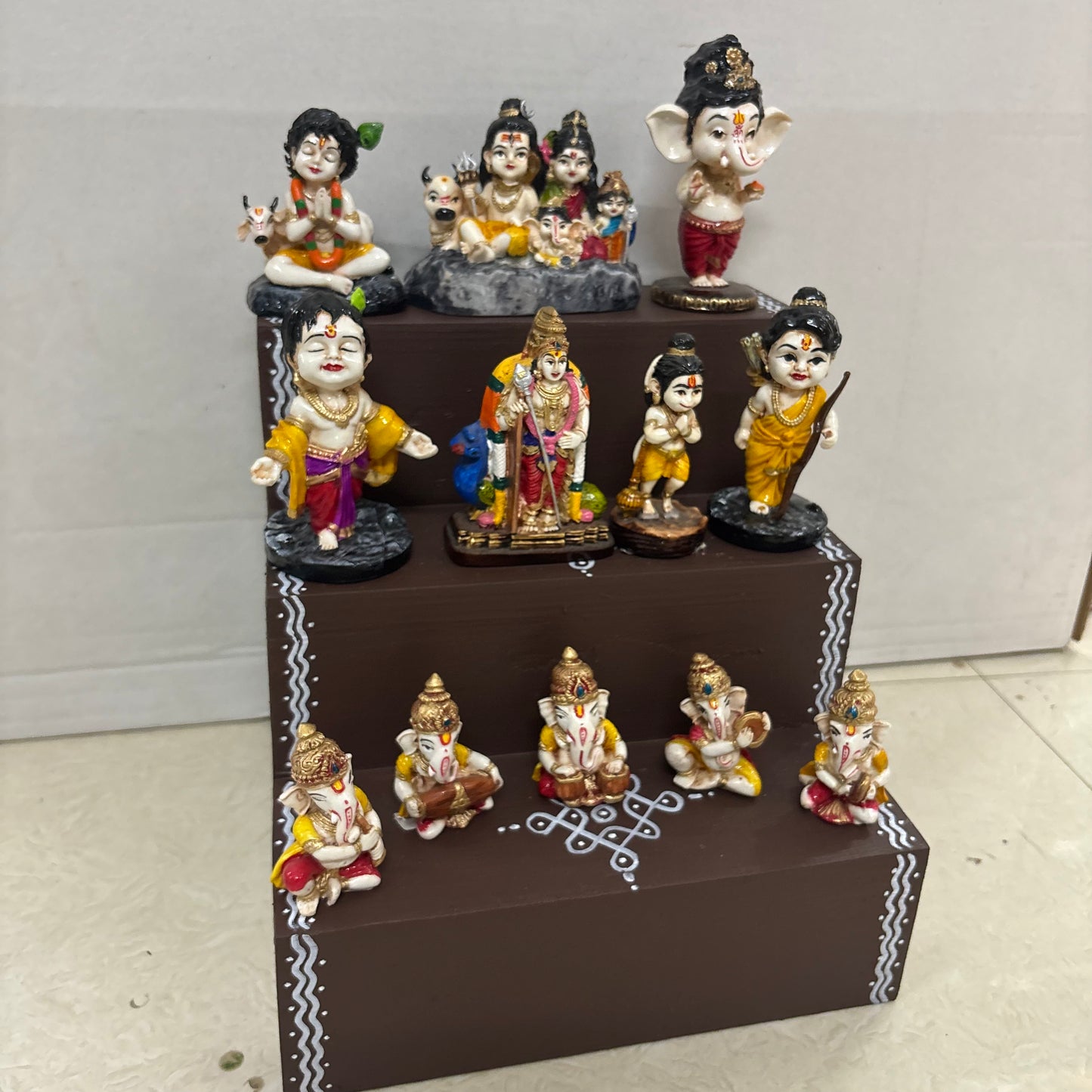 3 Step Miniature Dolls Golu - Entire Set - KG101
