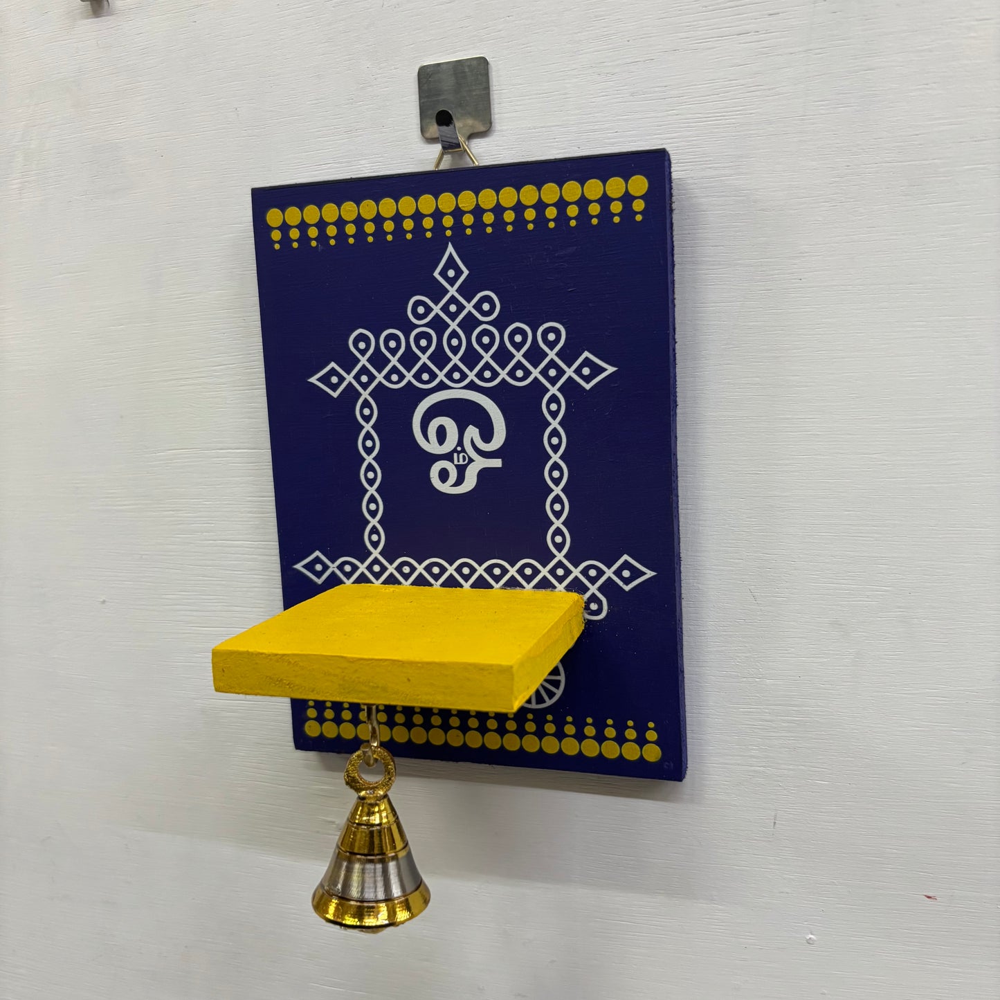 Wooden Kolam Wall Shelf, Vilakku Madam - VMN8