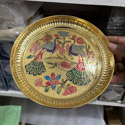 Brass Meenakari Plate - SB71