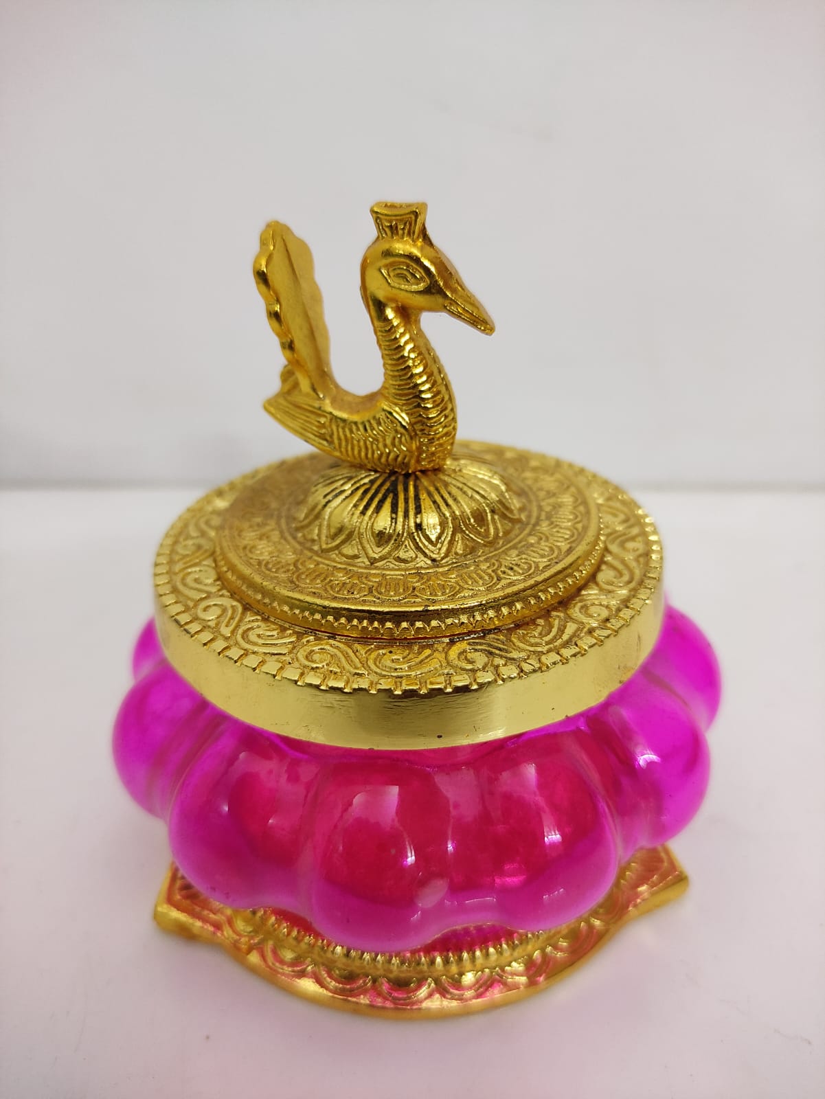 Kubera Lakshmi Pot | Akshaya Pot | Kubera Pot | Lakshmi Pot | Gold & Green - GP42
