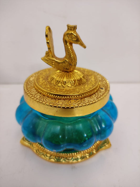 Kubera Lakshmi Pot | Akshaya Pot | Kubera Pot | Lakshmi Pot | Gold & Green - GP43