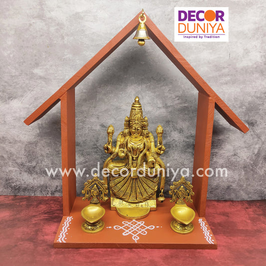 Thayar, Sangu Chakra Vilakku with House Shelf | Vilakku madam - HS17