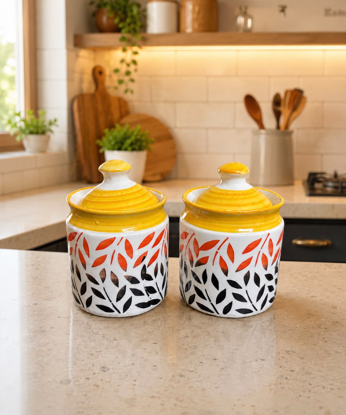 Ceramic Jar - Set of 2 Pcs- CJ3